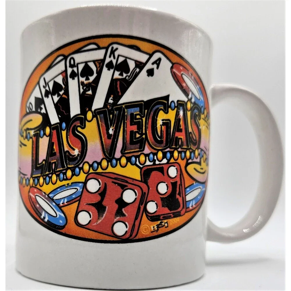 Set of 2 2004‎ Las Vegas RTSI Souvenir Coffee Mug Cup